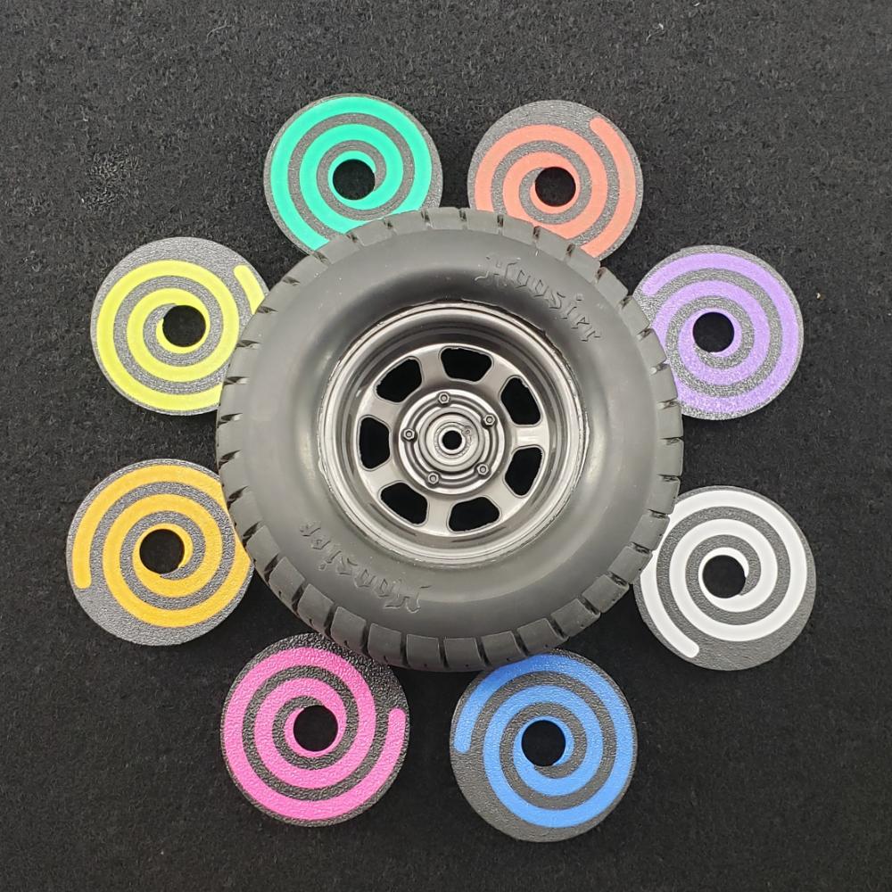 Spiral Wheel Covers for Traxxas Slash Modified Oval Dirt Racer - Upgrade Accessory