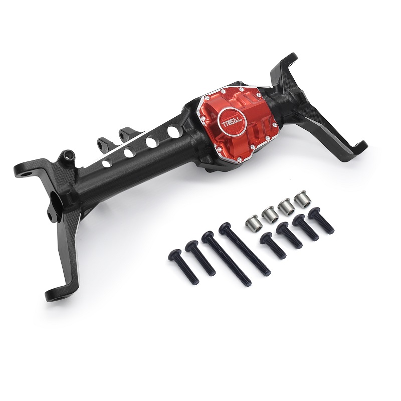 Treal X002IT6RT5 Aluminum Front Portal Axle (Black) for Axial SCX10 III AR45