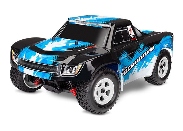 Traxxas 76064-5-BLUX LaTrax Desert Prerunner Truck 1/18 Scale 4WD AC Wall Charge (Blue)