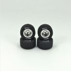 1RC Racing 5536 FR/RR Soft Tires & Wheels, Silver Chrome, 1/18 EDM (4)