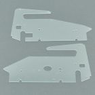 1RC Racing 6077 Body Side Panels, LH/RH, Clear, 1/18 Midget 4.0