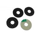 1UP 10402 Carbon Fiber Body Washers Adhesive Backed 5mm Post (4pcs)