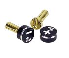 1UP 190411 LowPro Bullet Plugs & Grips 4mm Black Black