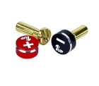 1UP 190431 LowPro Bullet Plugs & Grips 4mm Black Red