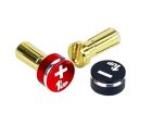 1UP 190432 LowPro Bullet Plugs & Grips 5mm Black Red