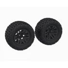 ARRMA -1608 DBOOTS 'FORTRESS MT' Tire Set Glued (Black) (2pcs)