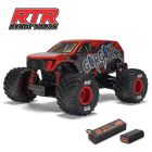 ARRMA 2130T2 1/16 GORGON GROM 4X4 RTR Brushed Monster Truck (Battery & Charger Included), Red