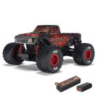ARRMA 2137T1 1/16 QUAKE GROM 4X4 RTR Brushed Monster Truck (Battery & Charger Included), Red
