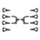 Team Associated 92577 RC10B7.1 Caster and Steering Block Set, Carbon