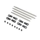 Axial -2207 Rear Upper/Lower 4WS Links Set, Titanium: AXP8