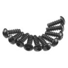 Axial AXA434 M3x8mm Hex Socket Tapping Button Head Black Deadbolt (10)