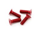 Calandra Racing 12392 8-32 Front End Screws (Red) (4)