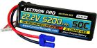 Lectron Pro CSR6S5200-505 22.2V 5200mAh 50C Lipo Battery with EC5 Connector for Large Planes, Helis, Quads & 1/8 Trucks 6S5200-505