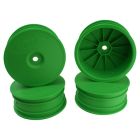 DE Racing DERSB4A4G Speedline Buggy Wheels for Associated B64 - B64D / TLR 22 3.0 - 4.0 / Front / Green