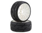 GRP Tires GRPGTH03-XM2 GT - TO3 Revo Belted Pre-Mounted 1/8 Buggy Tires (White) (2) (XM2)