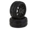 GRP Tires GRPGTX03-XM4 GT - TO3 Revo Belted Pre-Mounted 1/8 Buggy Tires (Black) (2) (XM4)