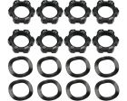 Hot Racing AON10E01 ALUMINUM 17MM SPLINED WHEEL NUTS WITH WAVE LOCK WASHER (8)