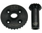 Hot Racing GRM9302F 30/12T Steel Helical Diff Ring/Pinion Front Gear Set Grom