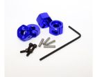 Traxxas 2wd Stampede Slash Blue Aluminum 12mm Wheel Hex (4) Hot Racing TE1006SL