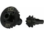 Hot Racing TRXM9022 Steel Helical Diff Ring/Pinion Underdrive (10/22T) TRX-4M