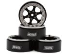 Injora YQW-1313SB 1.3" 6-Slot Aluminum Micro Crawler Beadlock Wheels (23g ea)