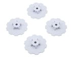J Concepts 3344WD Hazard Wheel Dish (White) (4) (SC5M)