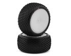 J Concepts 4029-101021 Siren LP 2.2" Pre-Mounted Rear Buggy Carpet Tires (White) (2) (Pink)