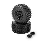 J Concepts 4122-39812 Magma - platinum compound (pre-mounted on #3456 Shuttle wheel for Traxxas Rustler / Rustler 4x4)