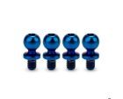 J Concepts 5140-1 5.5mm Revolved Titanium Ball Studs (Blue) (4) (4mm)