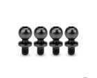 J Concepts 5140-2 5.5mm Revolved Titanium Ball Studs (Black) (4) (4mm)