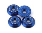 J Concepts 5216-1 RC10B7 7mm Aluminum Low-Profile Wheel Nuts (4) (Blue)