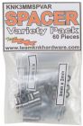 Team KNK SPVAR1 60 Piece 3mm Aluminum Spacer Variety Pack
