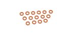 Kyosho ORG06B Silicone O-Ring Orange, P6, 15pcs