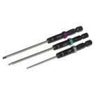 MIP - Moore's Ideal Products 9611 Speed Tip Hex Driver Wrench Set Gen 2, SAE, Standard (3), 1/16", 5/64", & 3/32"