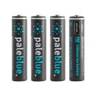 Pale Blue PBAAAC Pale Blue Lithium Ion Rechargeable AAA Batteries 4pk