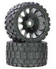 Power Hobby PHT1131R Scorpion Belted Monster Truck Wheels/Tires (pr.), Pre-mounted, Race Soft Compound 17mm Hex