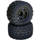 Power Hobby PHT212210 1/10 Raptor 2.8 Belted All Terrain Tires, Mounted, 12mm 0 Offset Rear. fits Traxxas 2WD