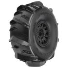 Proline Racing 1018911 Dumont Sand/Snow Tires Mounted on Raid Black 6x30 Removable 17mm Hex Wheels (2) for Mojave 6S and UDR Front or Rear
