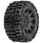 Proline Racing 1024010 Trencher 5.7" Tires Mounted on Raid Black 8x48 Removable 24mm Hex Wheels (2) for X-MAXX, KRATON 8S