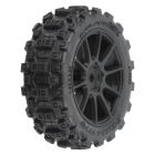 Proline Racing 1024610 Badlands MX 1.9" All-Terrain Buggy Tires (4) Mounted on Mach-10 Black 1.9" 12mm Hex Wheels for Typhon GROM 4x4 Front or Rear