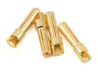 ProTek RC PTK-5035 4.0mm Super Bullet Solid Gold Connectors (4 Male)