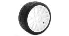 Sweep Racing 40250E415 8th GT Belted Treaded EXP 50deg Hard Dual Stage Foam White EVO16 Wheels