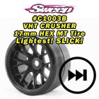 Sweep Racing 1/8 Scale Monster Truck VHT Crusher Belted Pre-Glued Slick Tire Wheel (2) C1003B