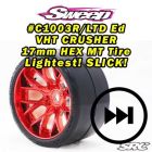 Sweep Racing 1/8 Scale Monster Truck VHT Crusher Belted Pre-Glued Slick Tire Wheel (2) C1003RC