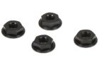 Team Losi Racing TLR336003 M4 Aluminum Serrated Nuts Low Profile Black 4