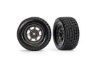 Traxxas 10474X Dirt Oval Gray Rear Wheels w/ Hoosier Tires (2)