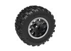 Traxxas 10770-STBLK T&W BLK STN WHL SLDGEHMMR (2) FOR MINI MAXX
