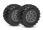 Traxxas 10771-GRAY T&W GRAY WHL SLDGEHMMR TIRES FOR MINI MAXX