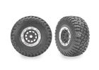 Traxxas 10870-GRAY 1.4" Gray & Chrome Wheels w/ BFG Mud-Terrain Tires (2)