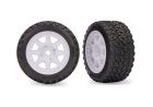 Traxxas 10873-WHT White Rear Mini Rally Wheels with Tires (Soft) (2)